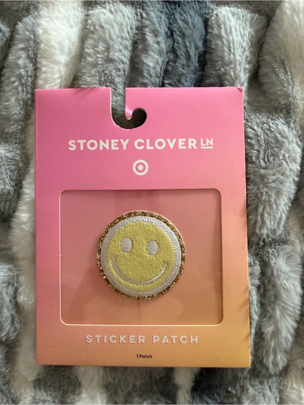 Target x Stoney Clover Lane Yellow & Gold Smiley Sticker Patch